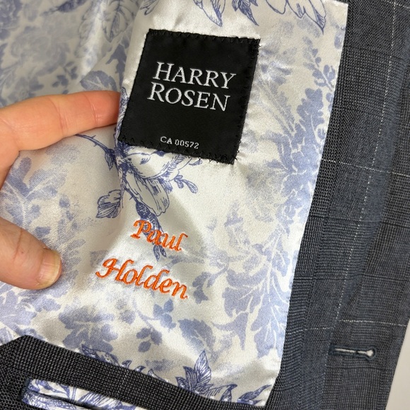 Atelier Munro Sport Coat Mens 40S Gray Glencheck Windowpane Wool Custom Made - Picture 13 of 16